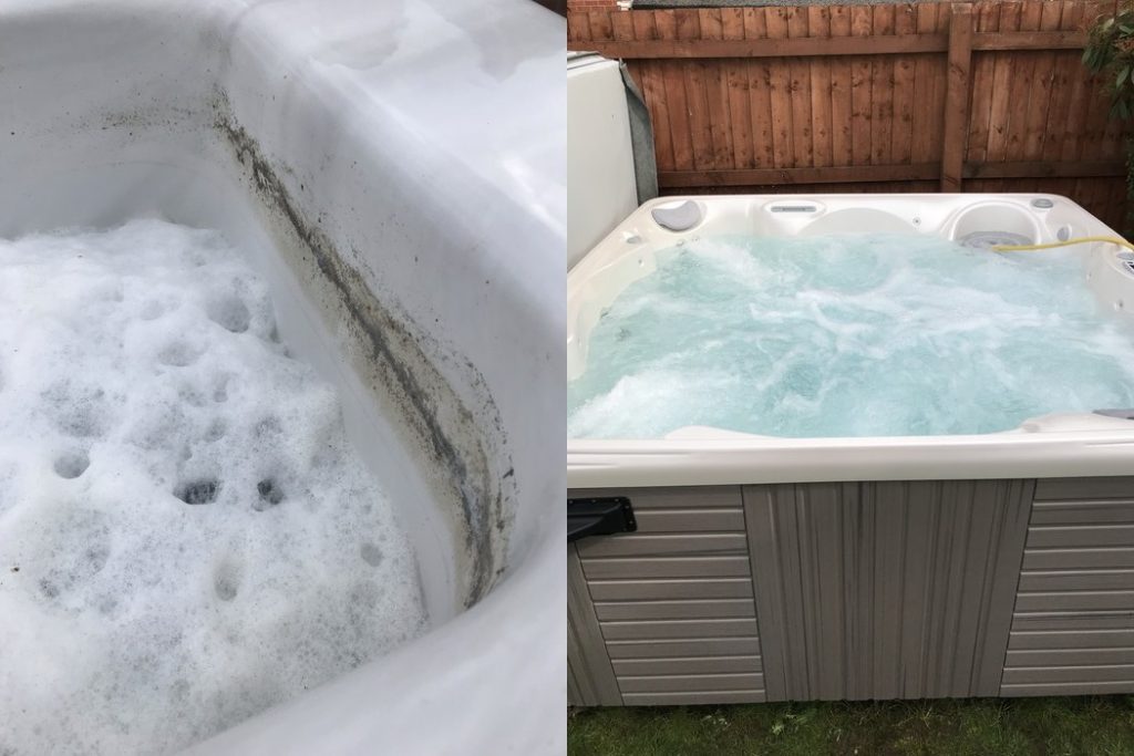 Hot Tub Clean Before After, How To Clean A Jacuzzi Bathtub Uk
